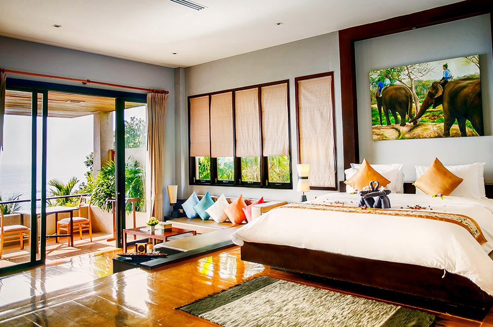 超大的泰式自然海景和温泉浴